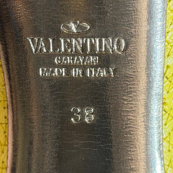 Valentino Garavani Antique Yellow Leather Platform Heels Size 38 - Picture 13 of 16